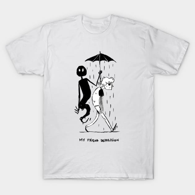 My friend depression T-Shirt by forsakenstar